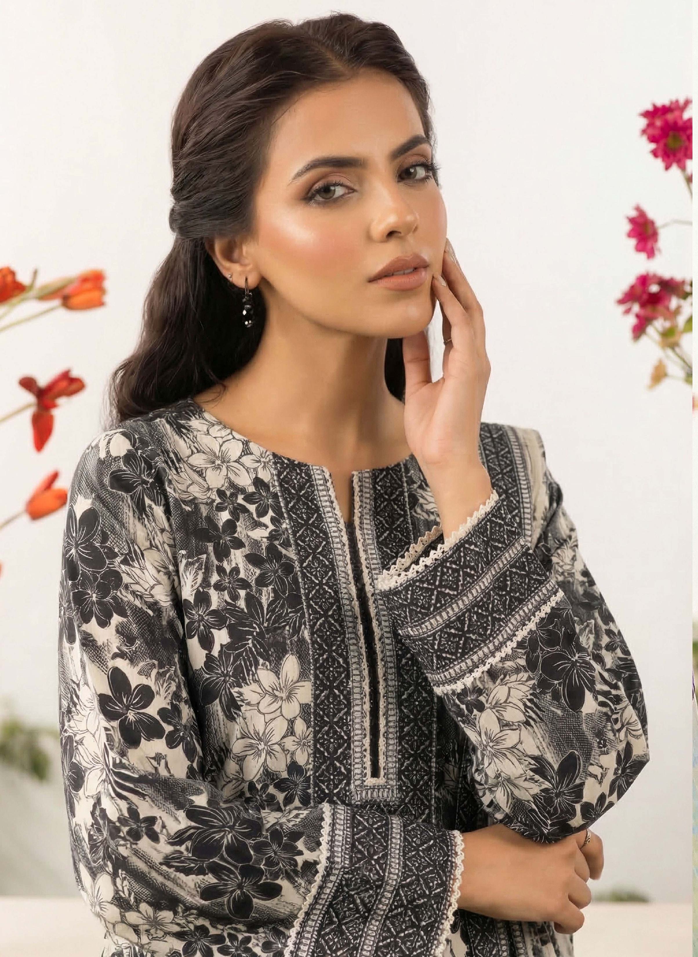 3PC UN-STITCHED LAWN RCL-44