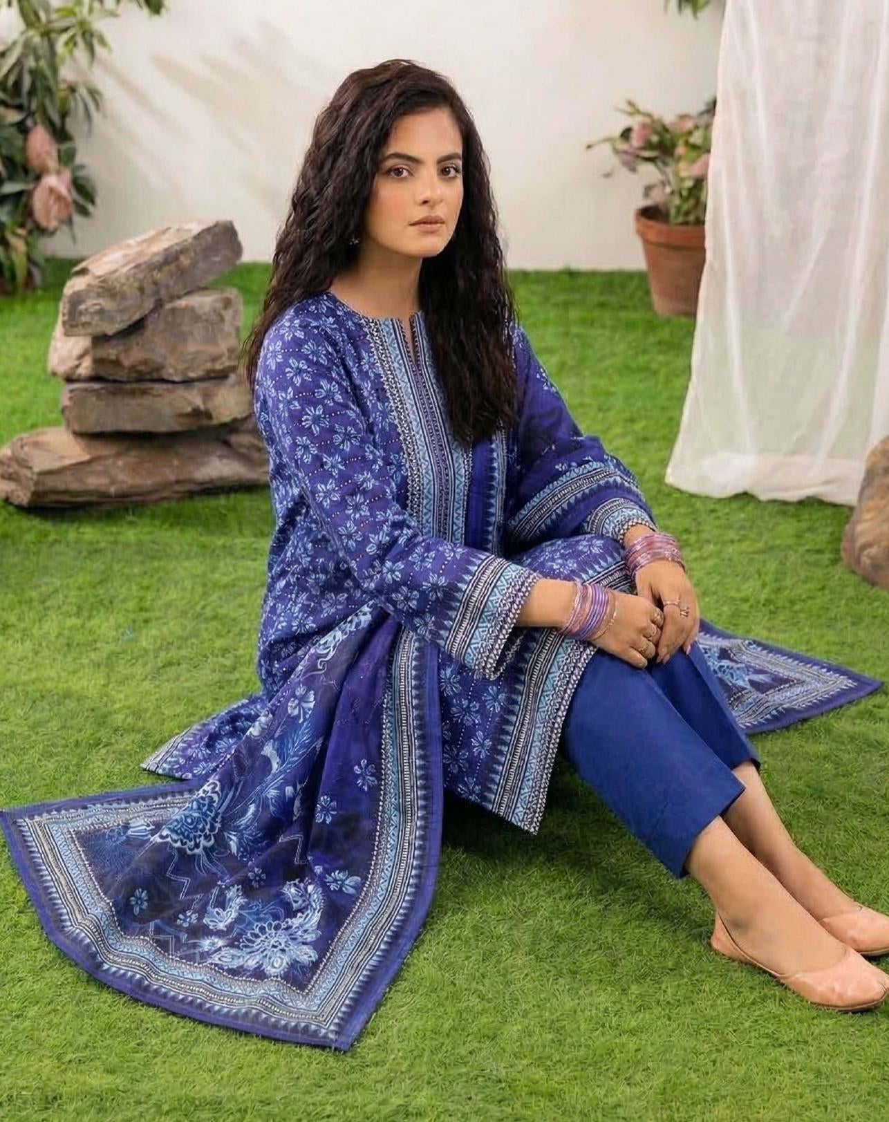 3PC UN-STITCHED LAWN RCL-41