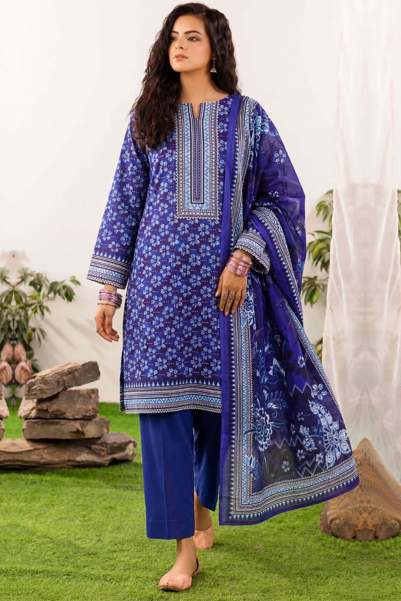 3PC UN-STITCHED LAWN RCL-41