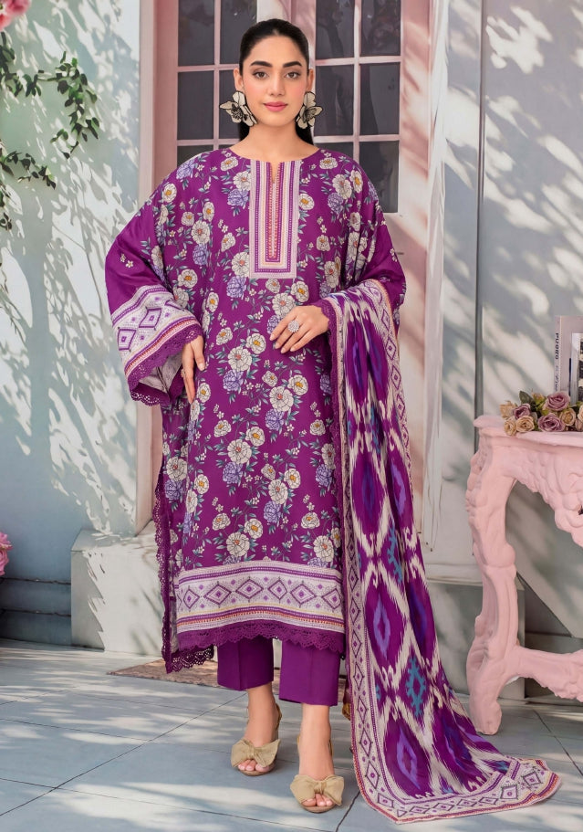 3PC UN-STITCHED LAWN RCL-60