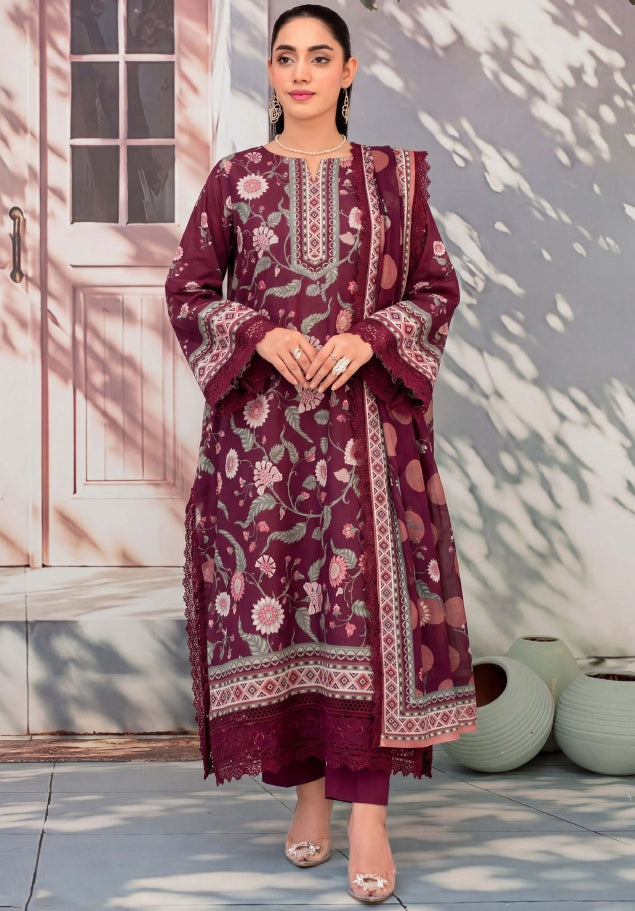 3PC UN-STITCHED LAWN RCL-64
