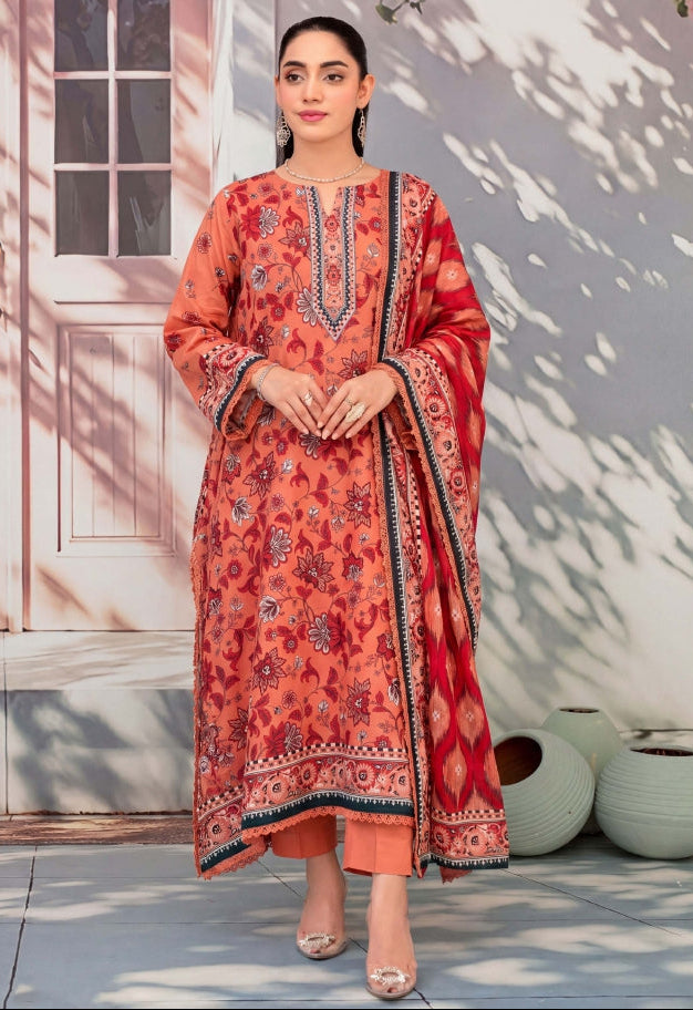 3PC UN-STITCHED LAWN RCL-61