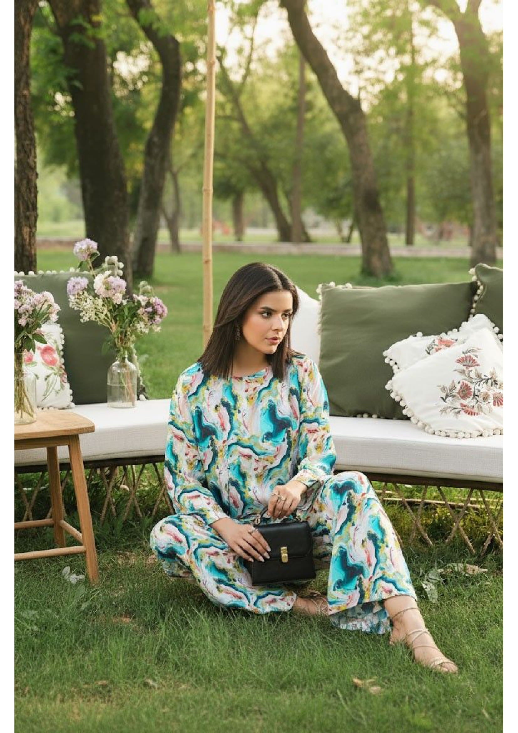 2PC Grid Cambric Cotton RT-GC-12