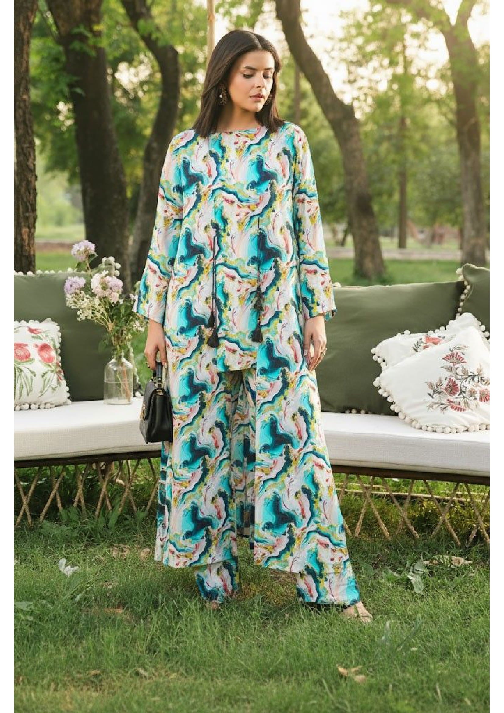 2PC Grid Cambric Cotton RT-GC-12