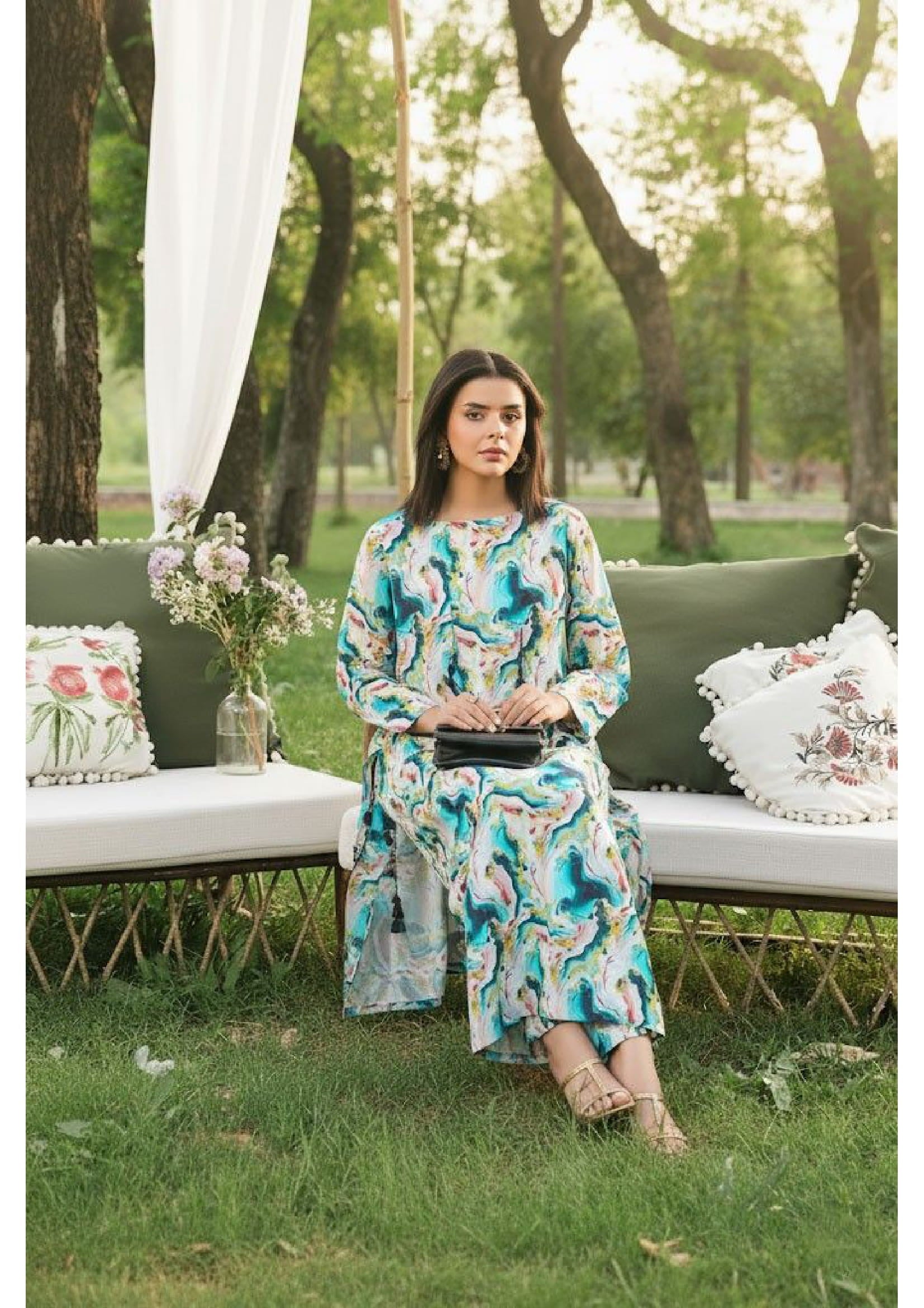 2PC Grid Cambric Cotton RT-GC-12