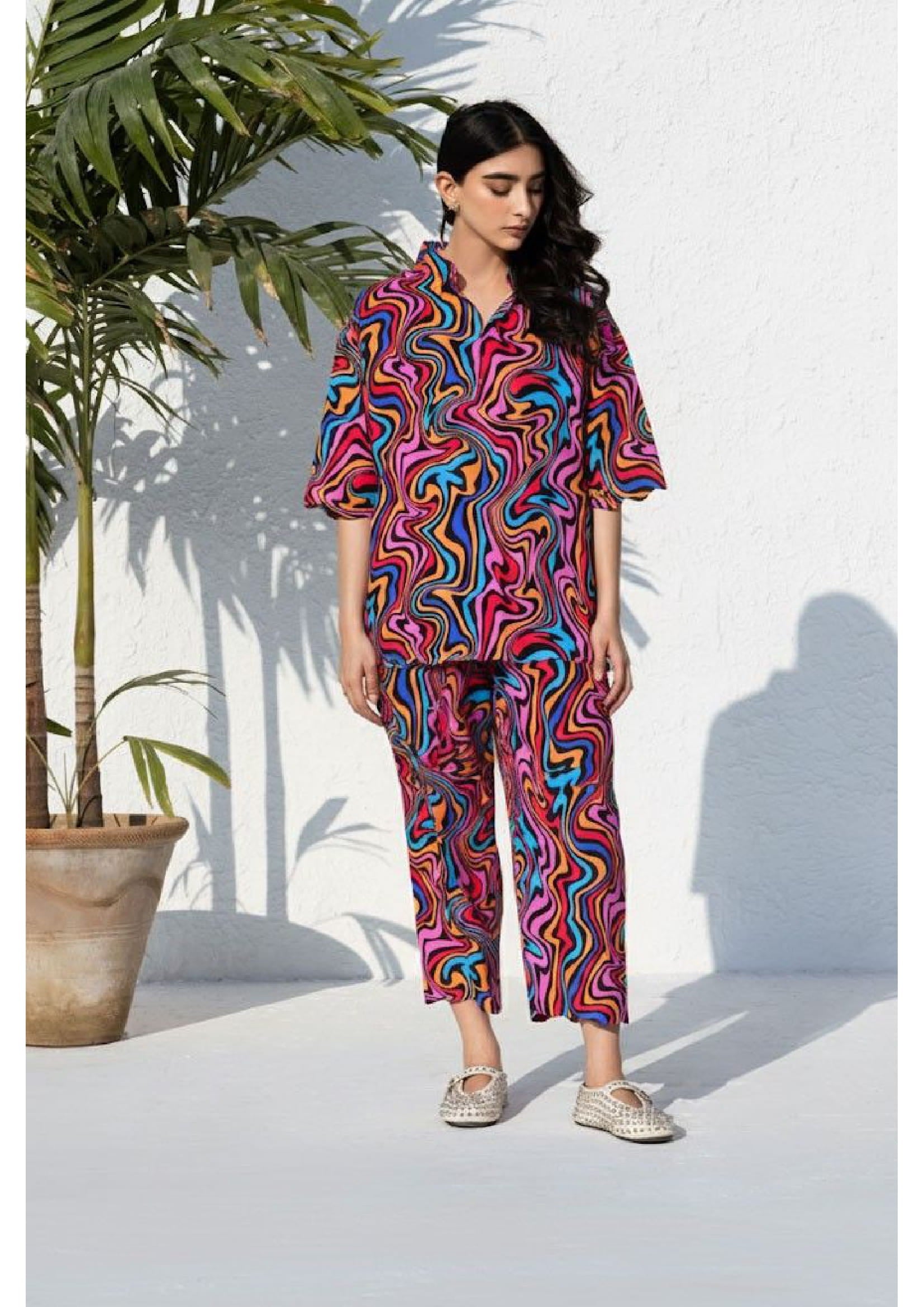 2PC Grid Cambric Cotton RT-GC-14