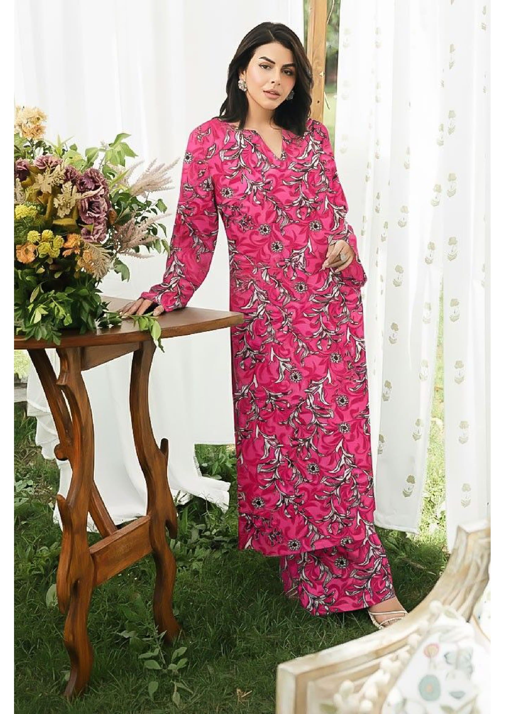 2PC Grid Cambric Cotton RT-GC-17