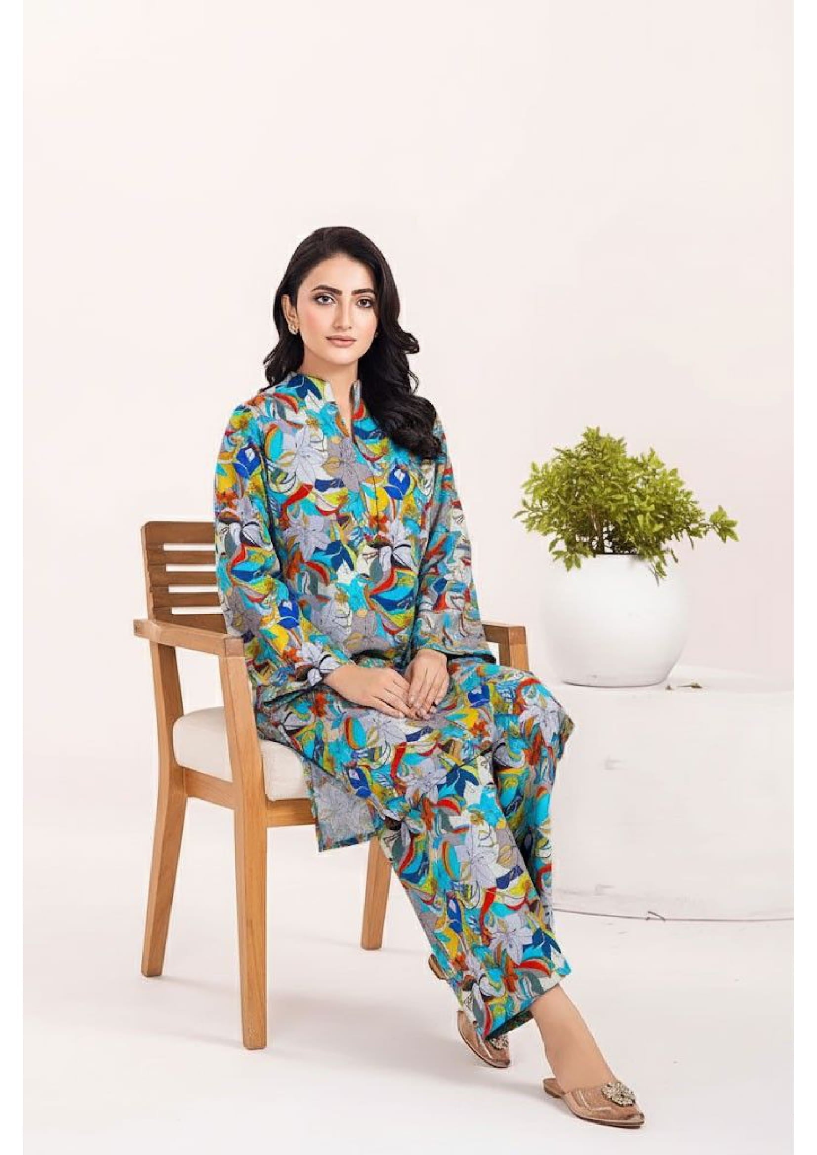 2PC Grid Cambric Cotton RT-GC-21