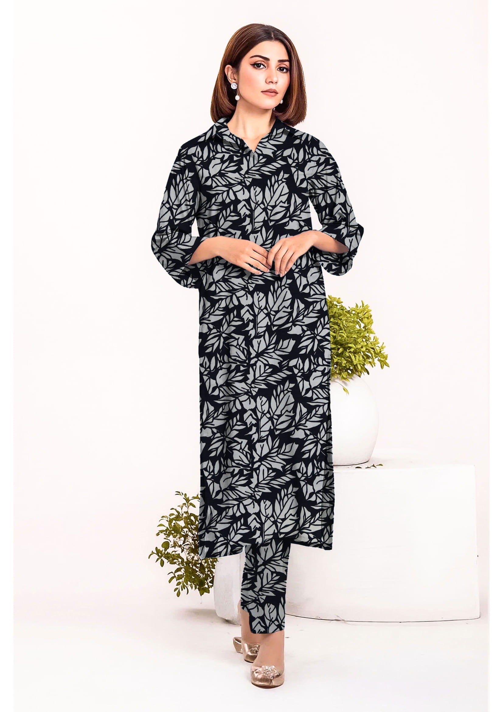 2PC Grid Cambric Cotton RT-GC-22