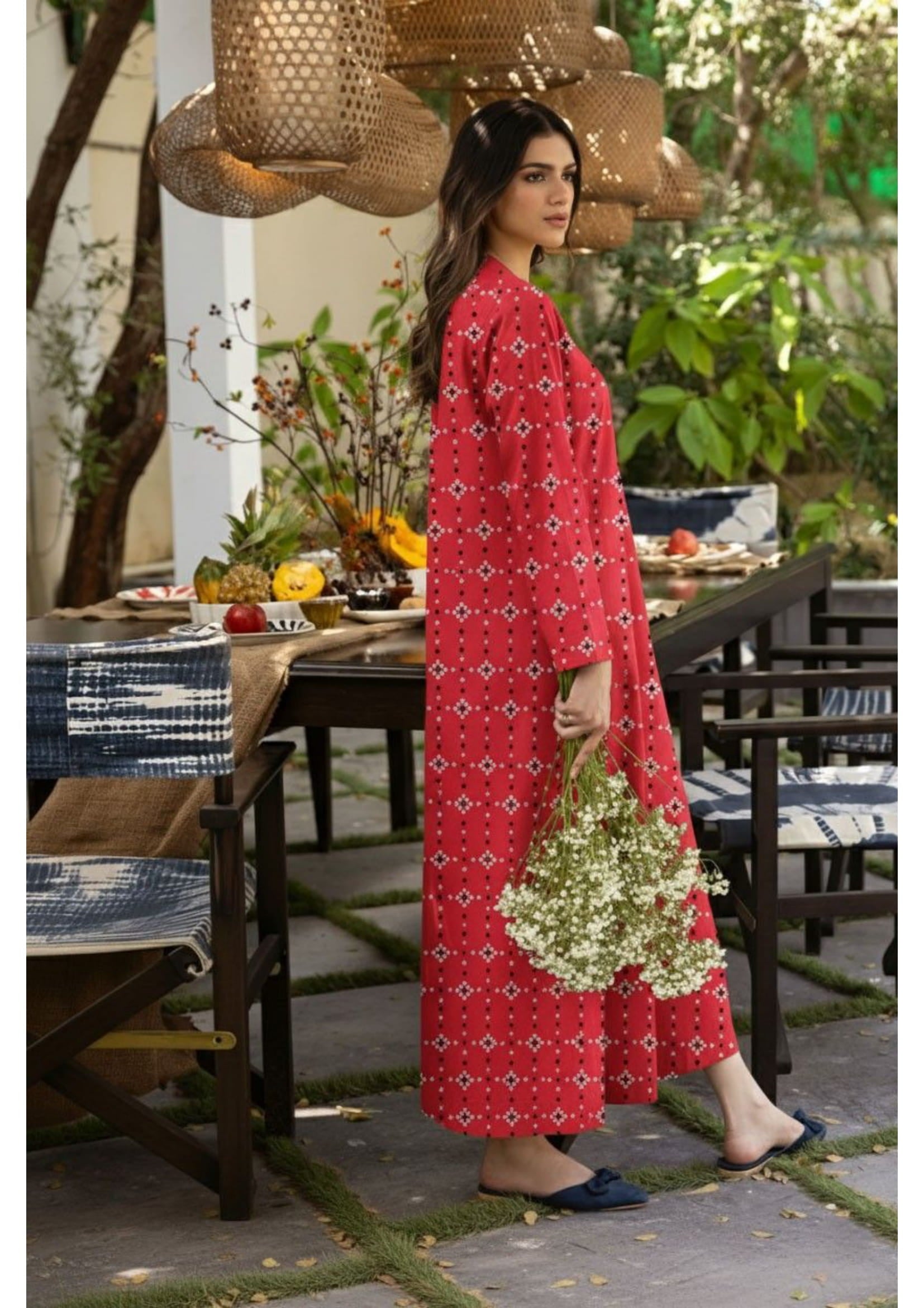 2PC Grid Cambric Cotton RT-GC-24