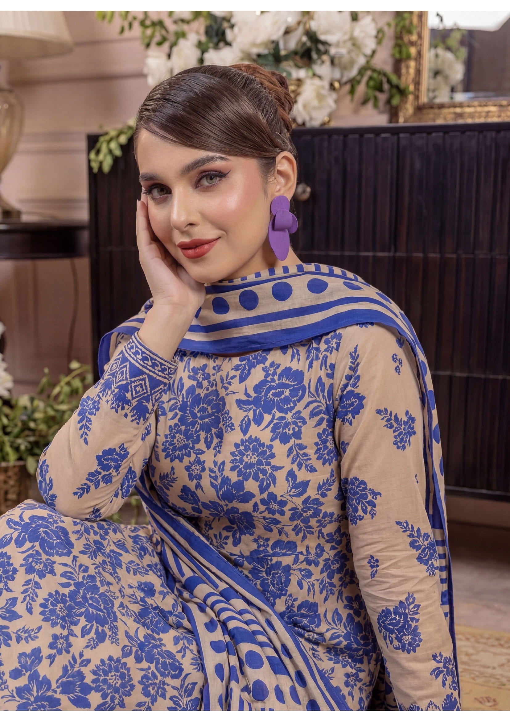 3PC UN-STITCHED LAWN RCL-02