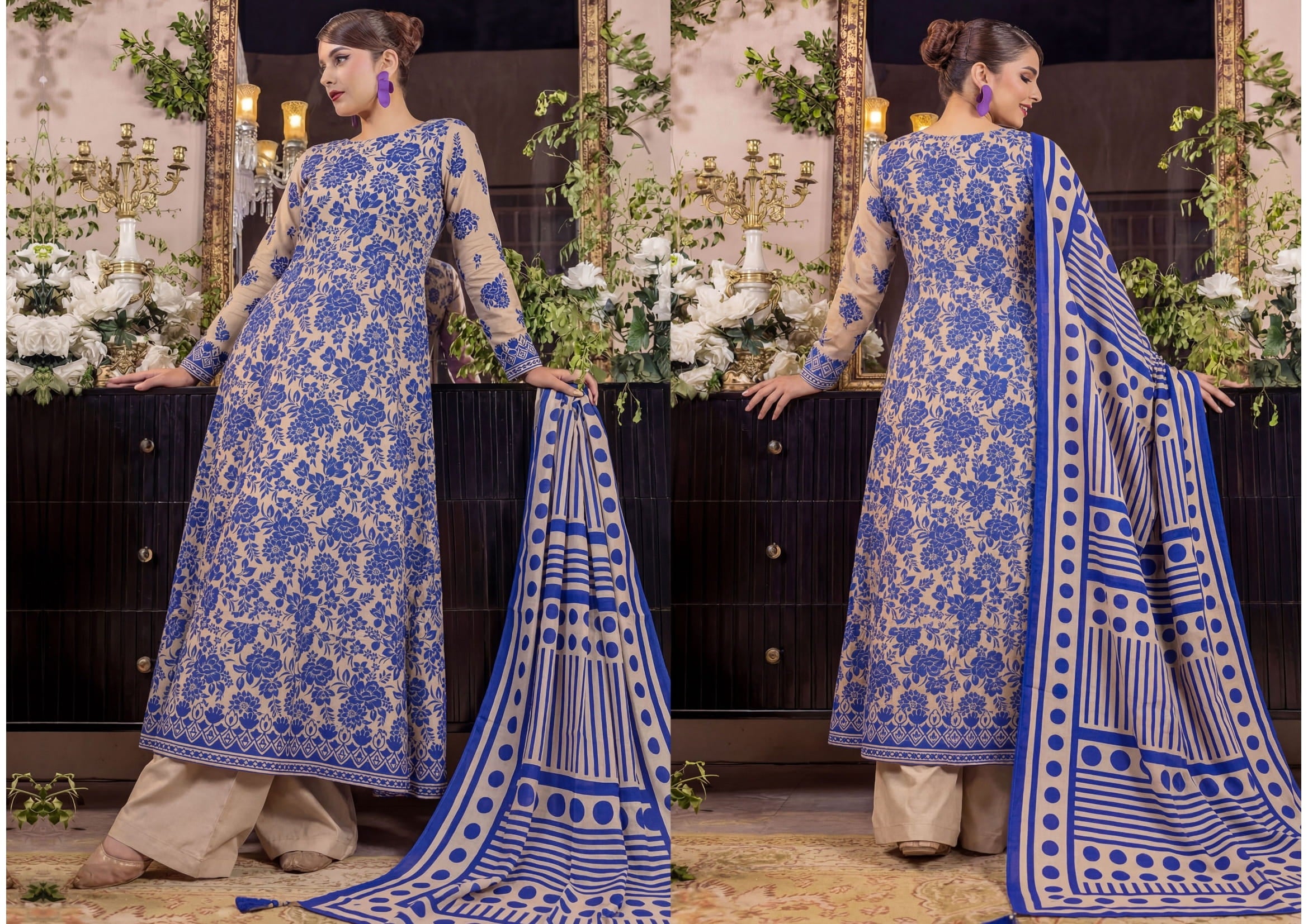 3PC UN-STITCHED LAWN RCL-02