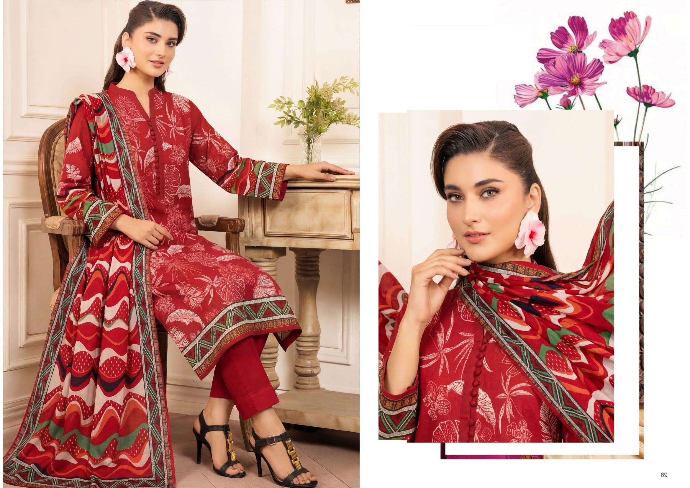 3PC UN-STITCHED LAWN RCL-04