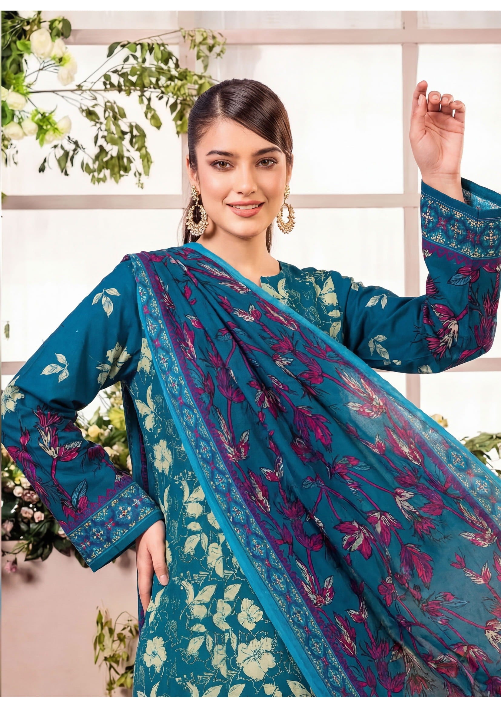 3PC UN-STITCHED LAWN RCL-05