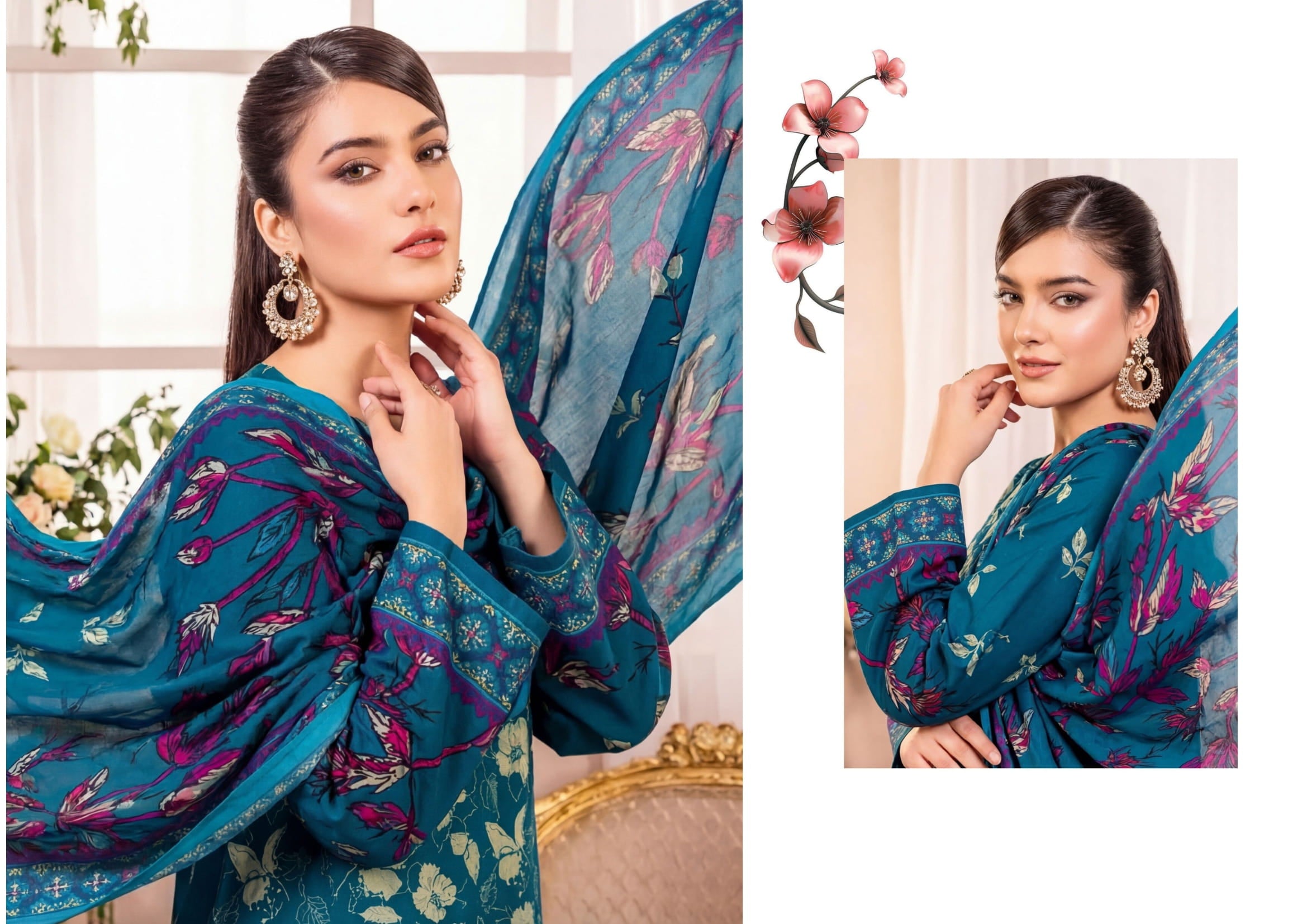 3PC UN-STITCHED LAWN RCL-05