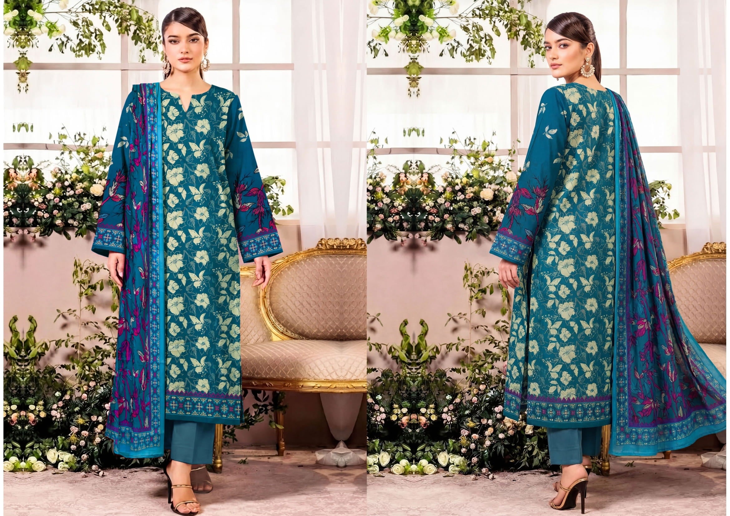 3PC UN-STITCHED LAWN RCL-05