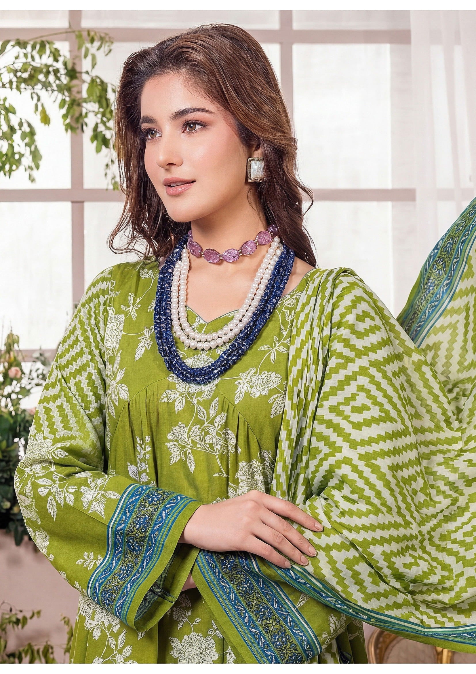 3PC UN-STITCHED LAWN RCL-01