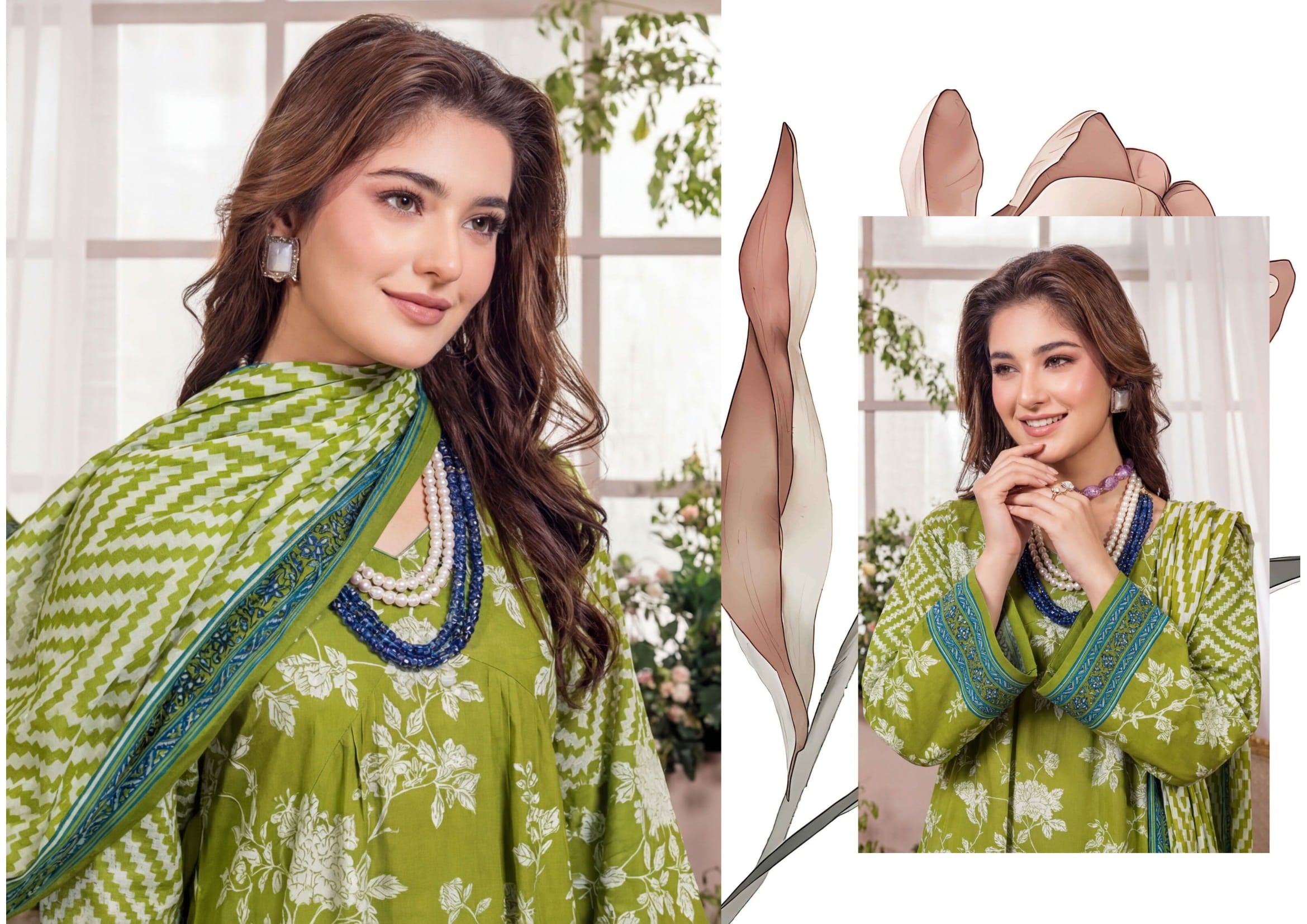 3PC UN-STITCHED LAWN RCL-01