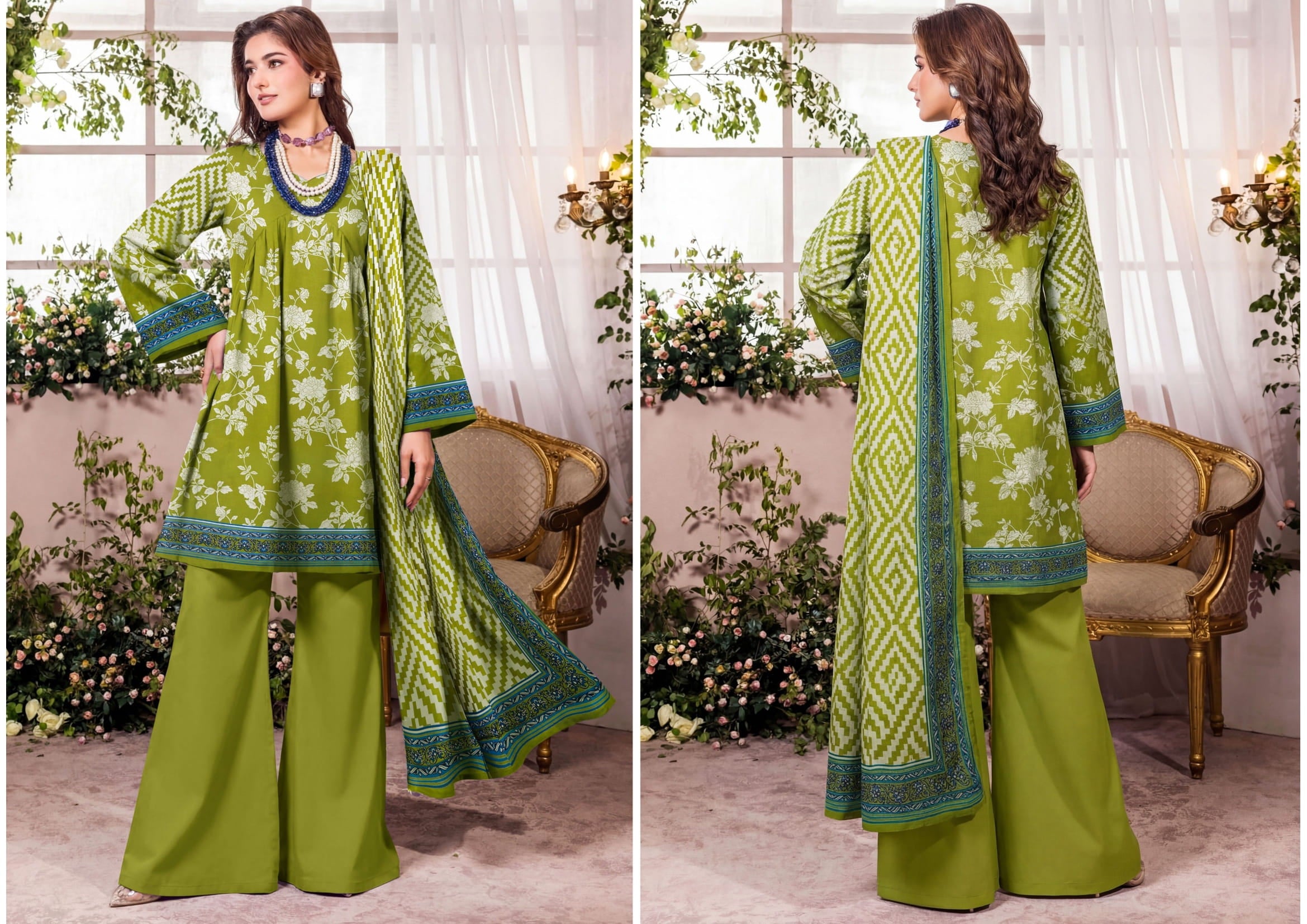3PC UN-STITCHED LAWN RCL-01