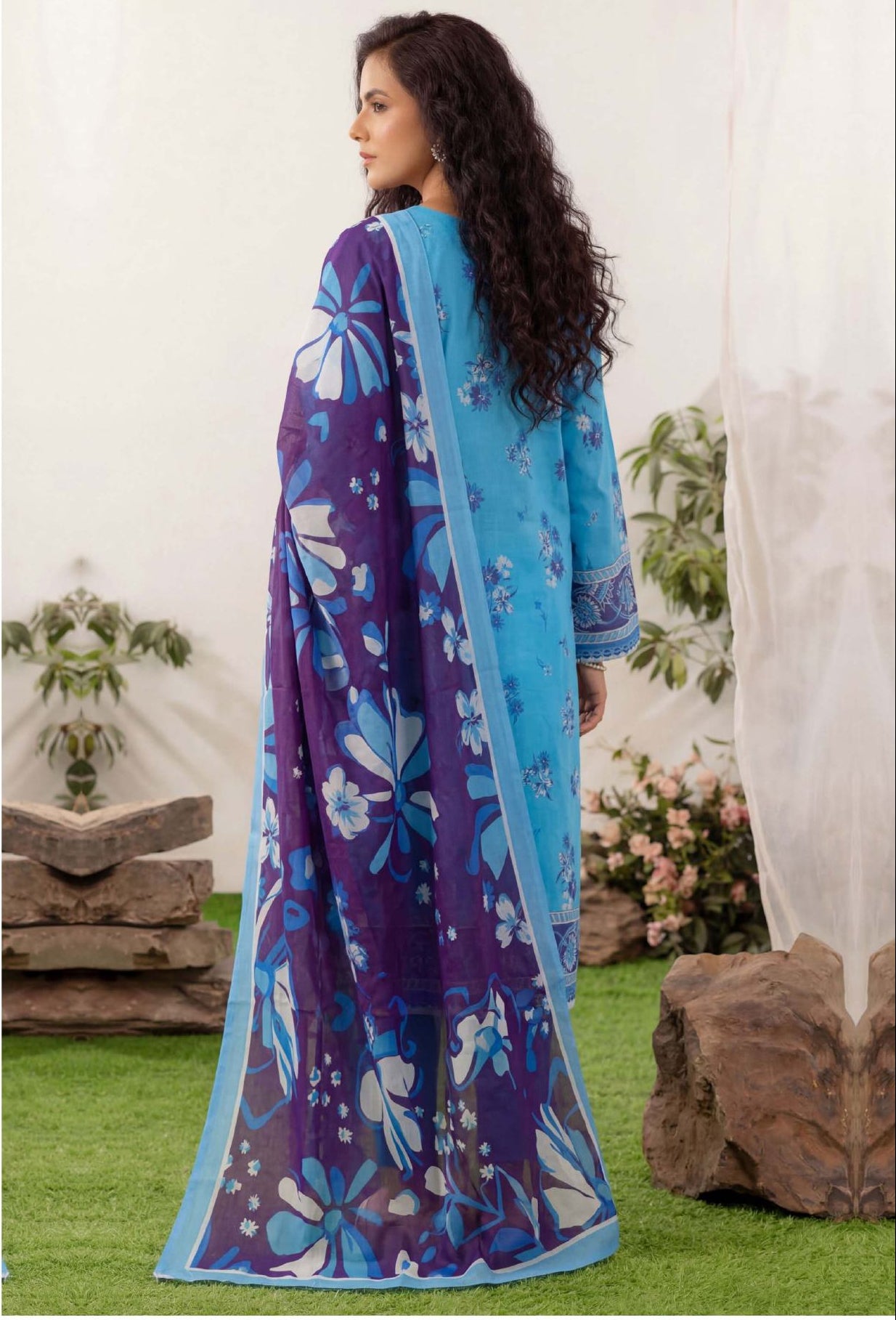 3PC UN-STITCHED LAWN RCL-43