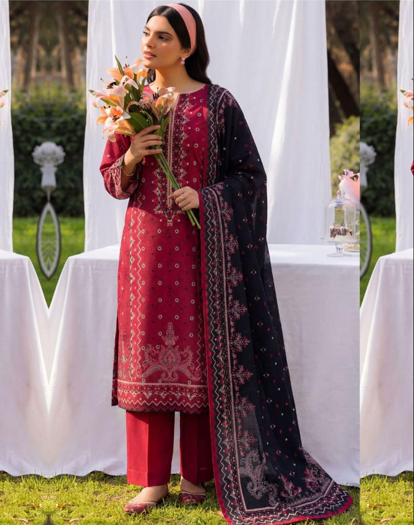 3PC UN-STITCHED LAWN RCL-36