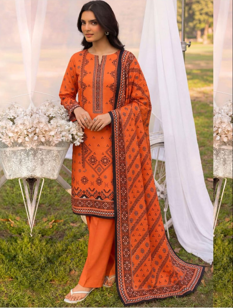 3PC UN-STITCHED LAWN RCL-35