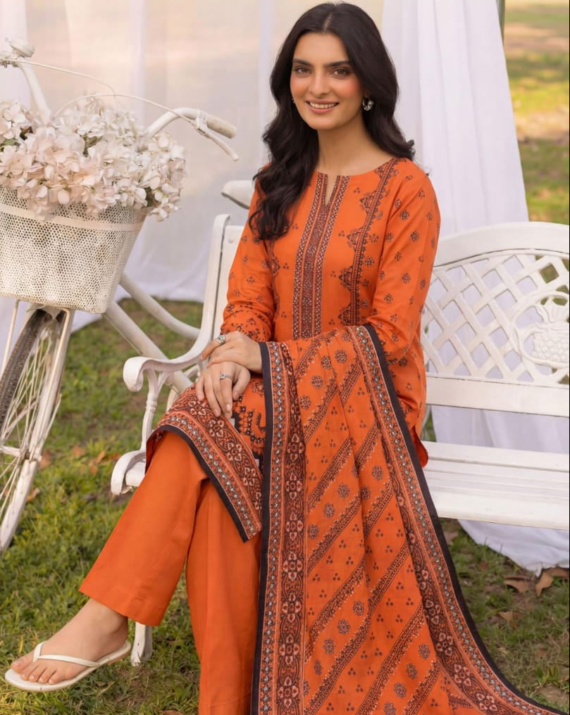 3PC UN-STITCHED LAWN RCL-35