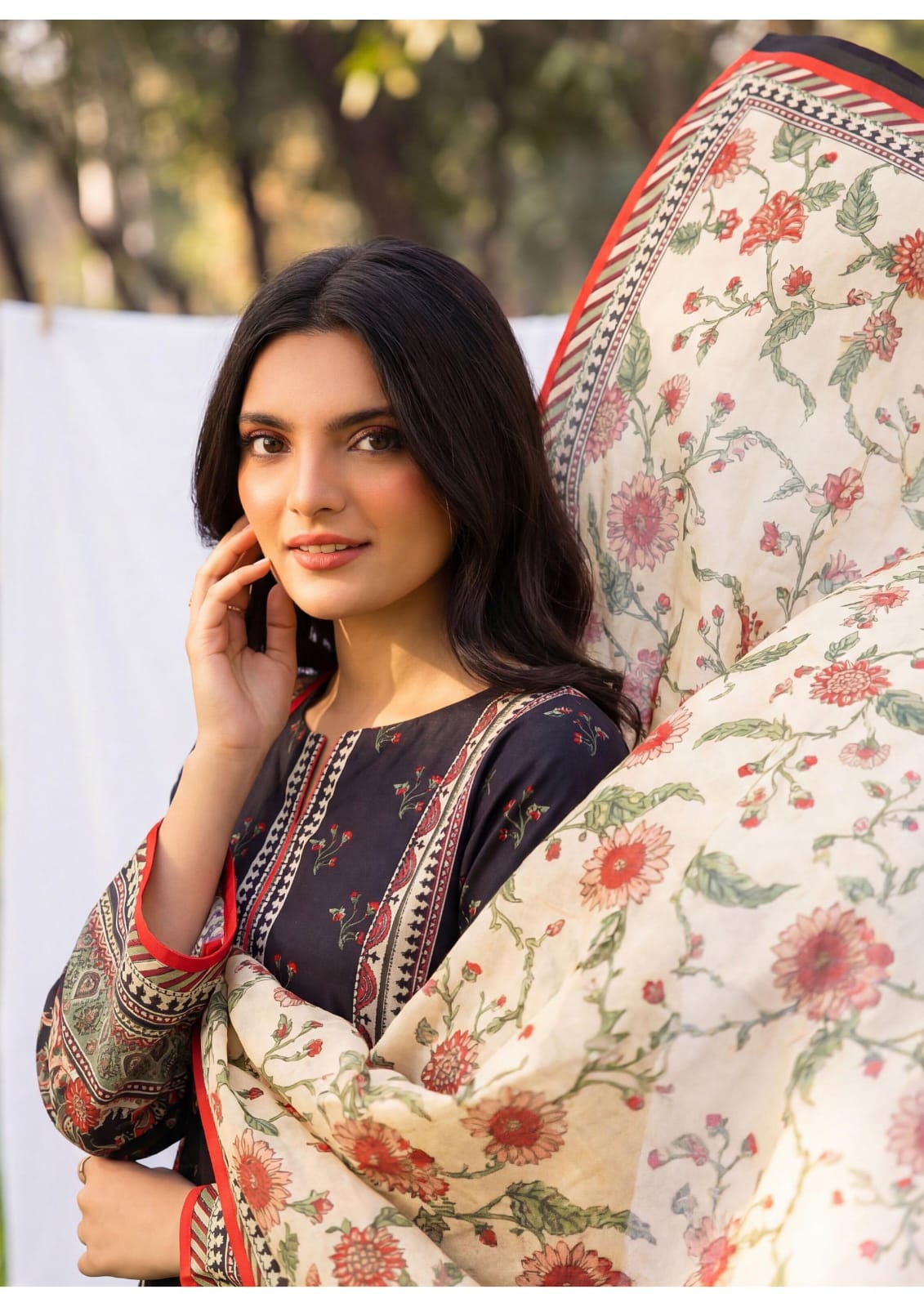 3PC UN-STITCHED LAWN RCL-34