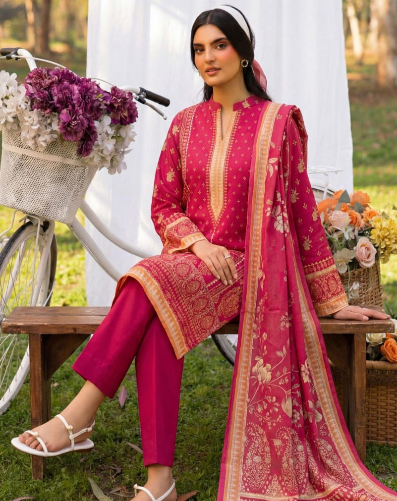 3PC UN-STITCHED LAWN RCL-32