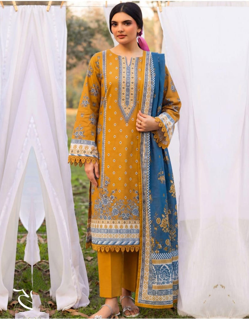 3PC UN-STITCHED LAWN RCL-31
