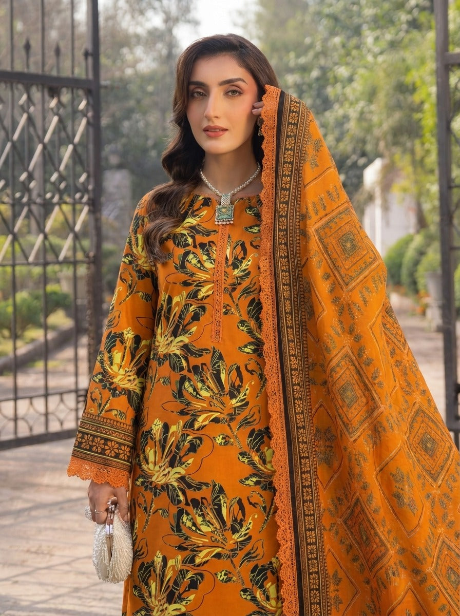 3PC UN-STITCHED LAWN RCL-57