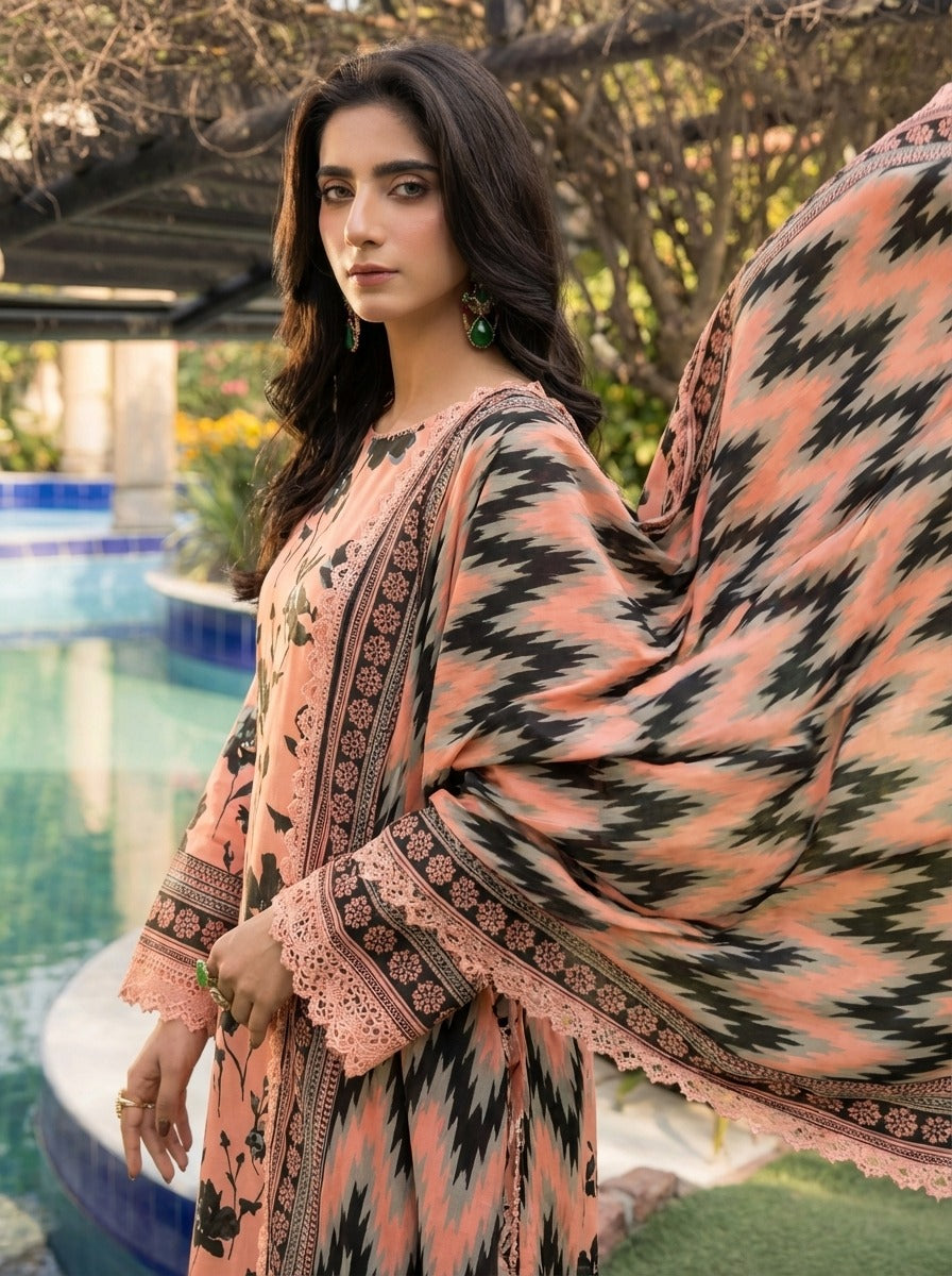 3PC UN-STITCHED LAWN RCL-55