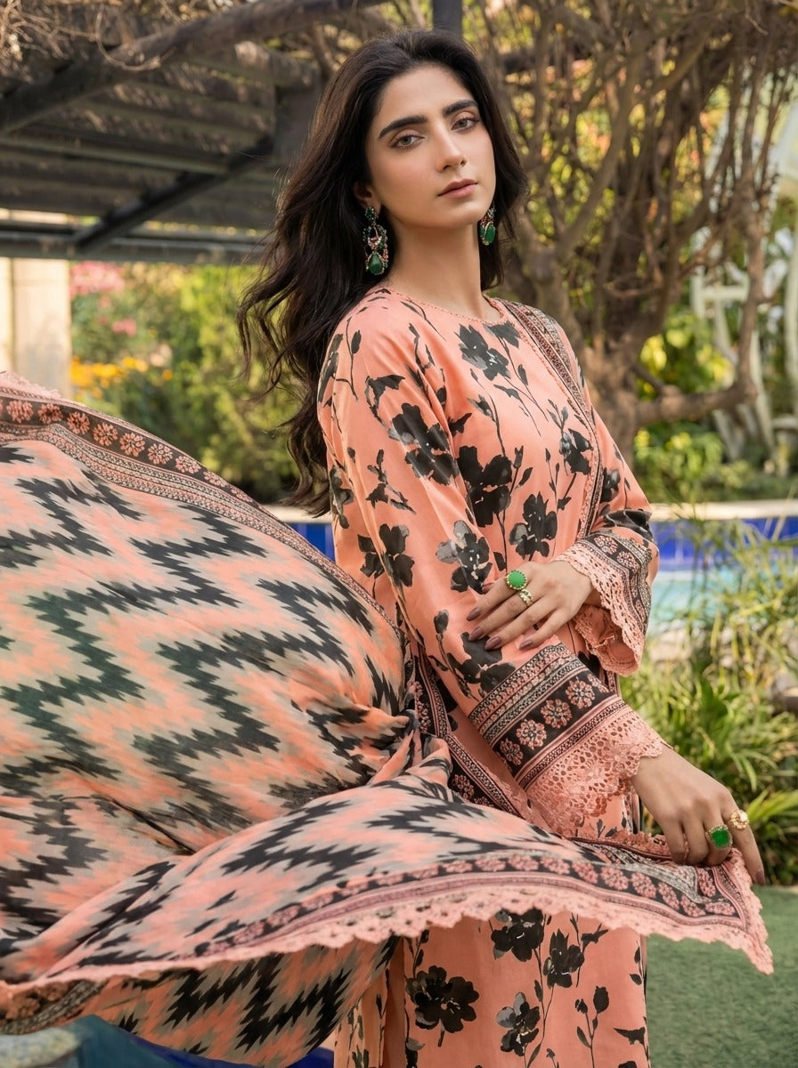 3PC UN-STITCHED LAWN RCL-55