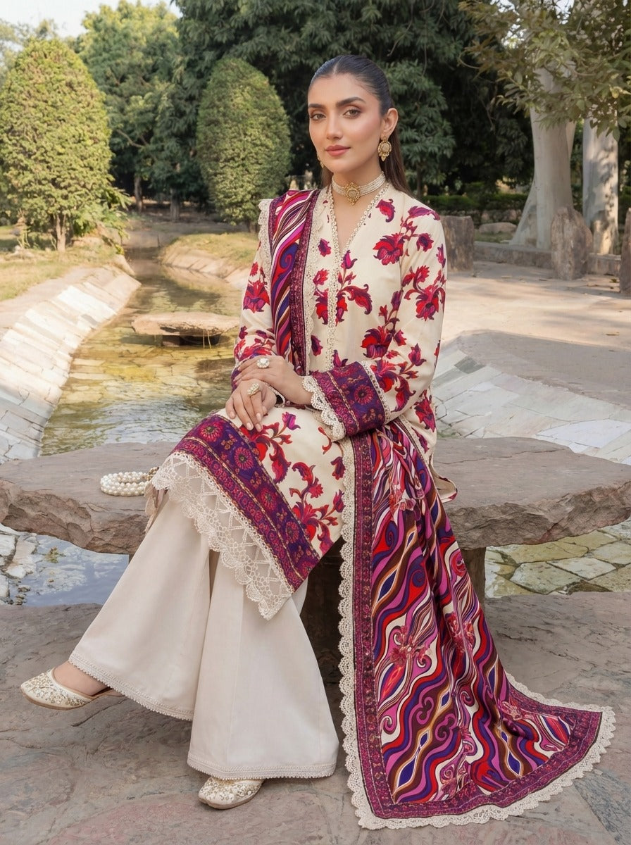3PC UN-STITCHED LAWN RCL-53