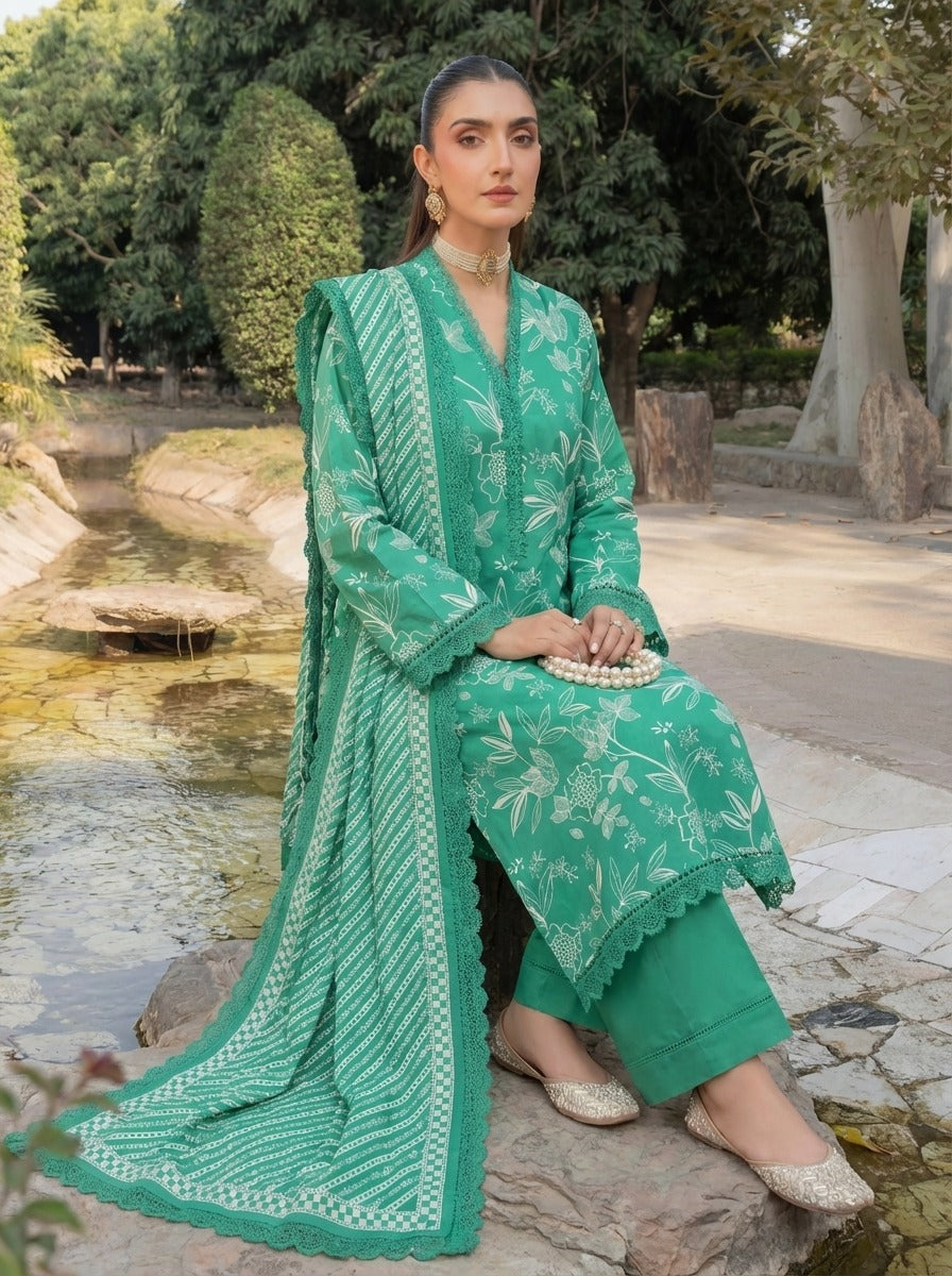 3PC UN-STITCHED LAWN RCL-52