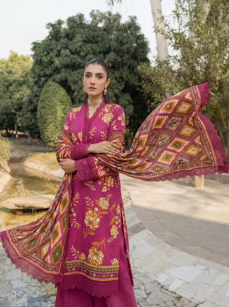 3PC UN-STITCHED LAWN RCL-50