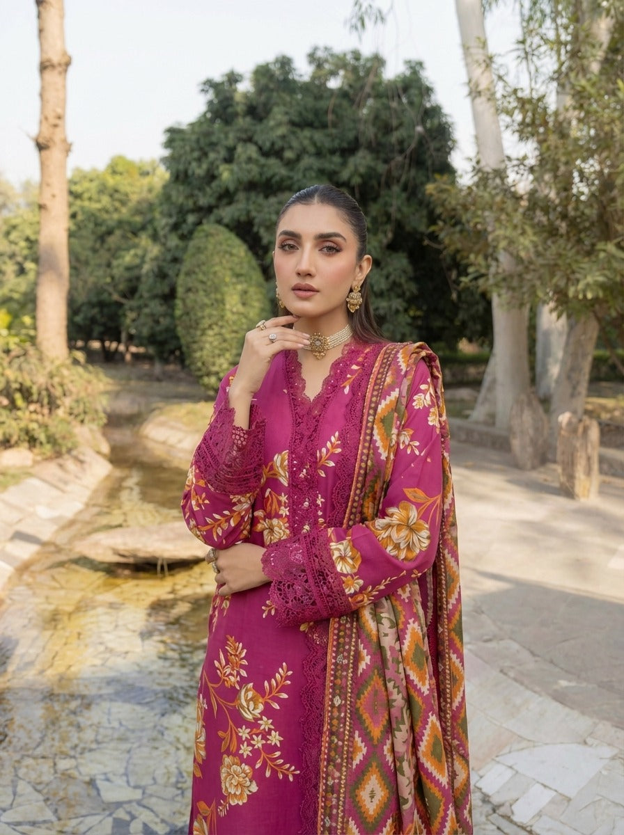 3PC UN-STITCHED LAWN RCL-50