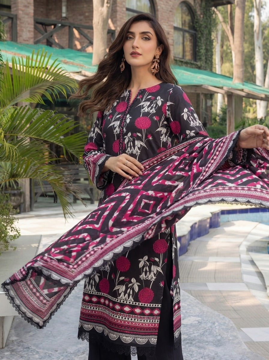 3PC UN-STITCHED LAWN RCL-51