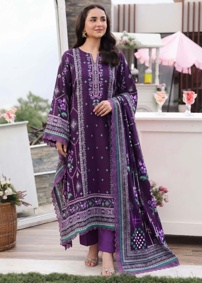 3PC UN-STITCHED LAWN RCL-84