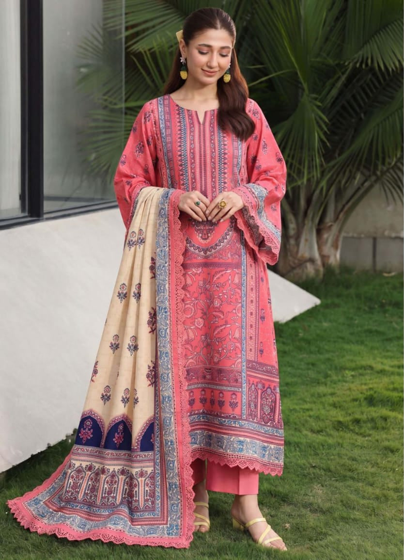 3PC UN-STITCHED LAWN RCL-86