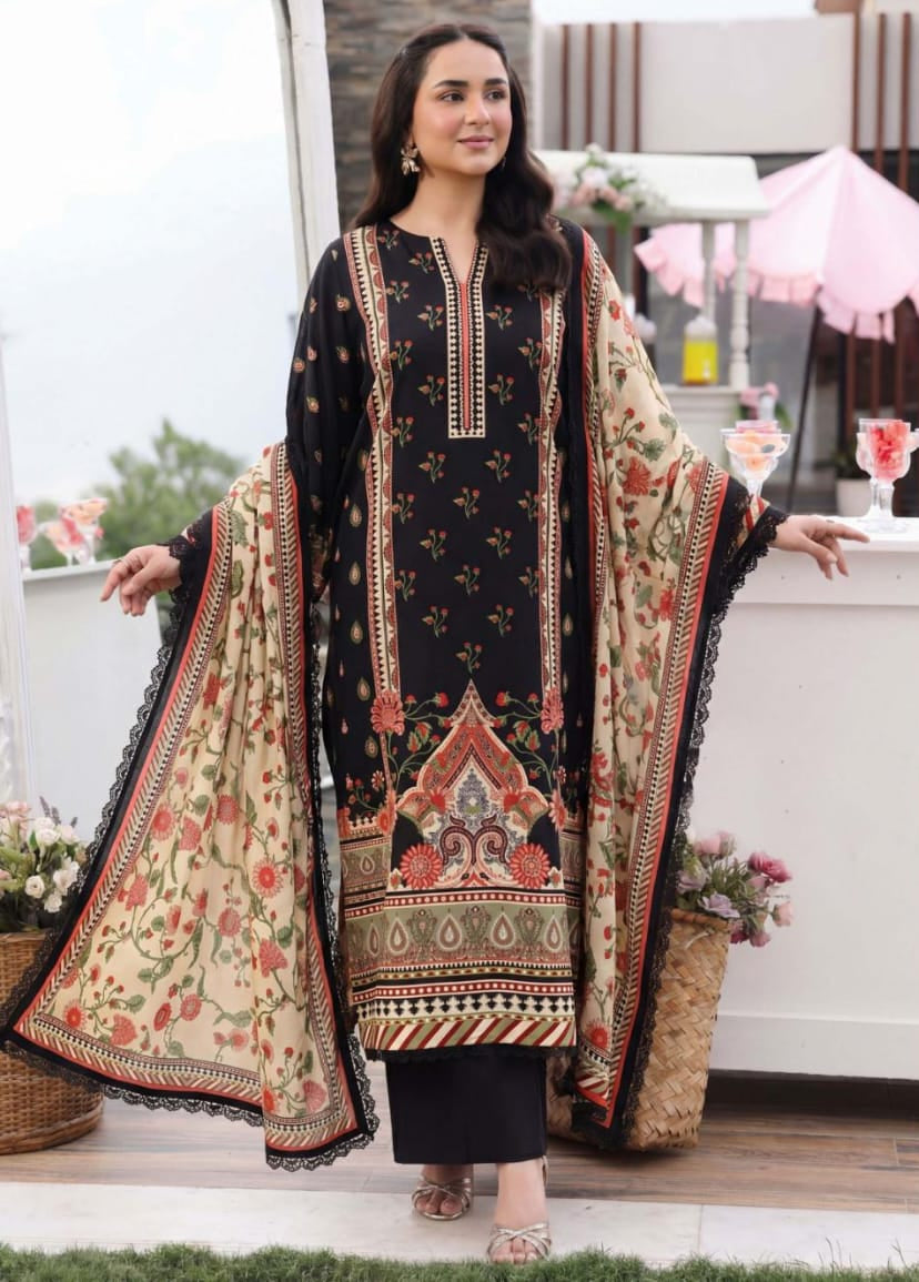 3PC UN-STITCHED LAWN RCL-87