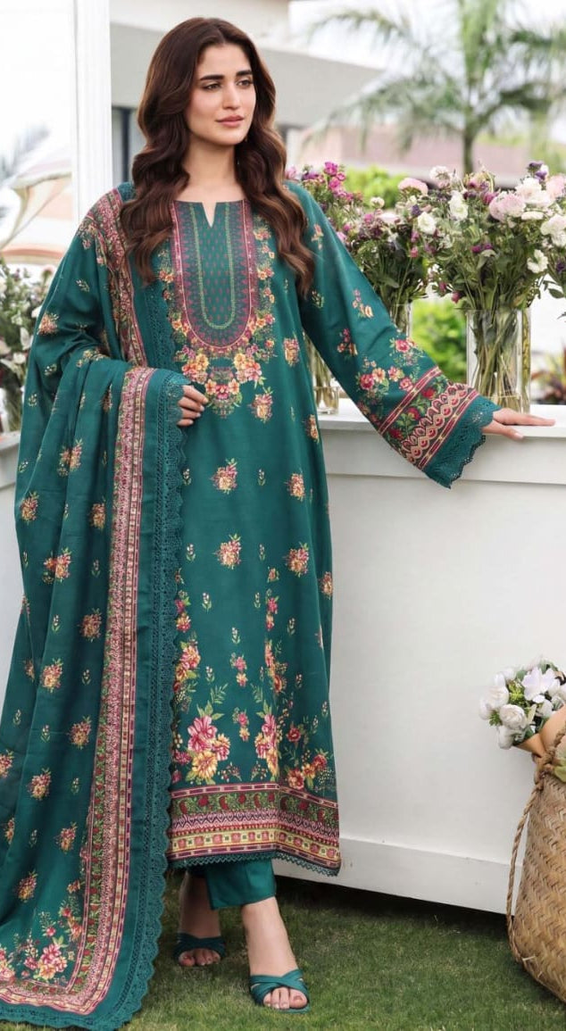 3PC UN-STITCHED LAWN RCL-80