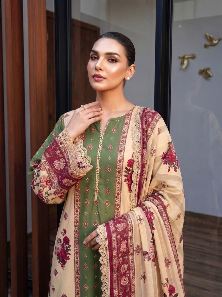 3PC UN-STITCHED LAWN RCL-99