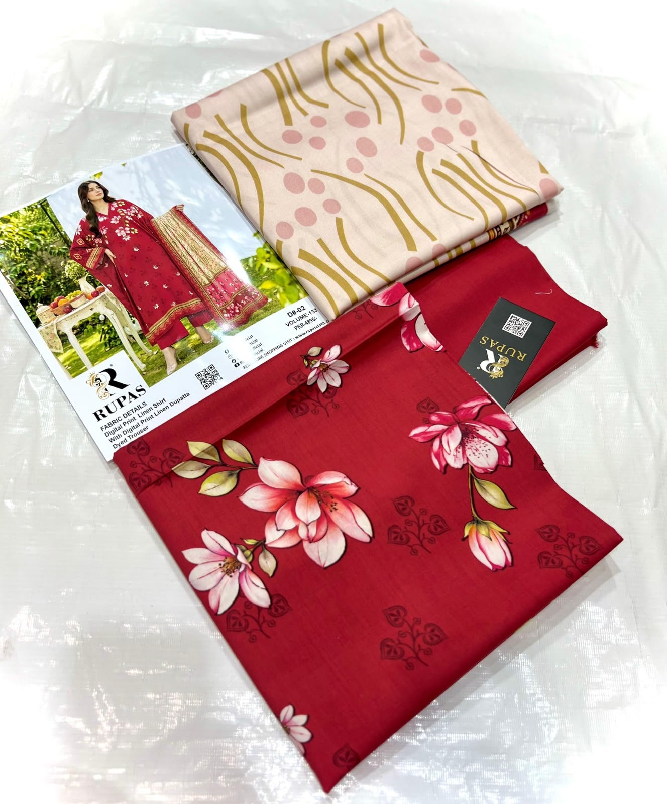 3PC RUPAS DIGITAL PRINT LINEN VL-133-D#01