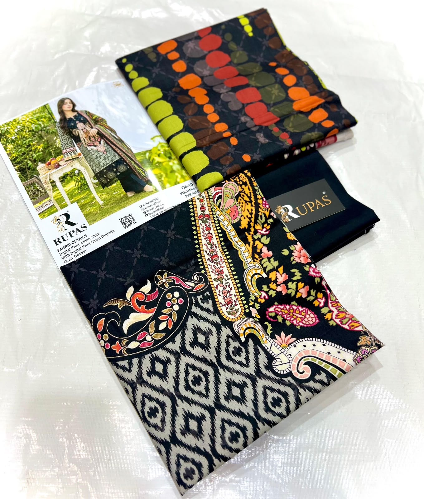 3PC RUPAS DIGITAL PRINT LINEN VL-133-D#07