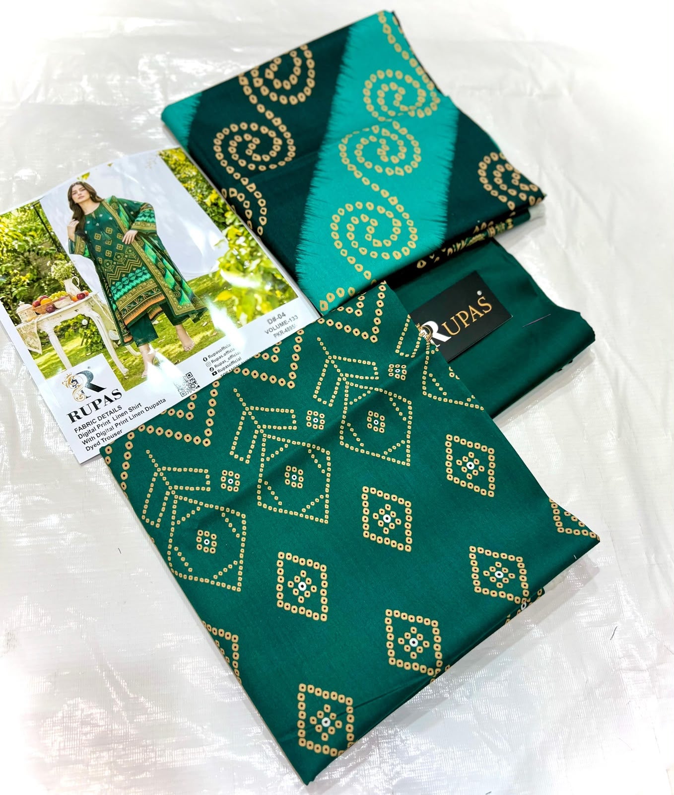 3PC RUPAS DIGITAL PRINT LINEN VL-133-D#02