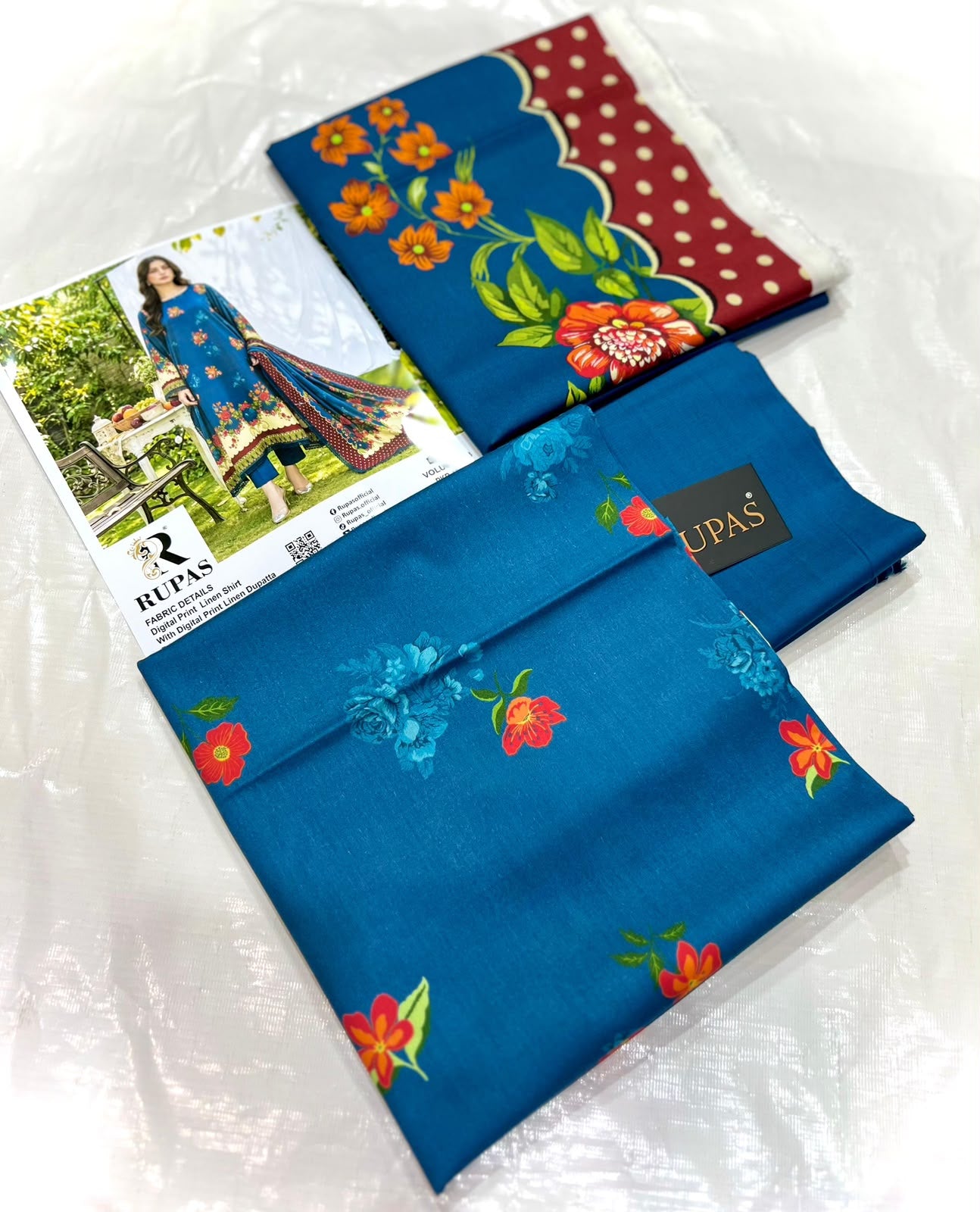 3PC RUPAS DIGITAL PRINT LINEN VL-133-D#09