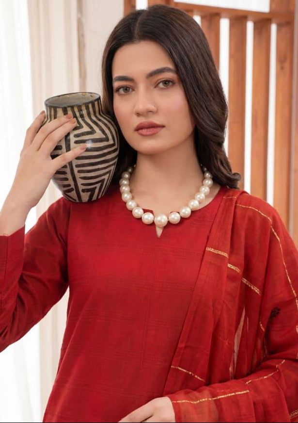 3PC UN-STITCHED JACQUARD LAWN RJL-4