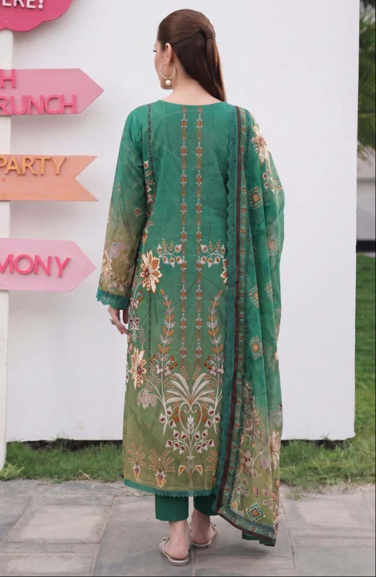 3PC UN-STITCHED LAWN RCL-82