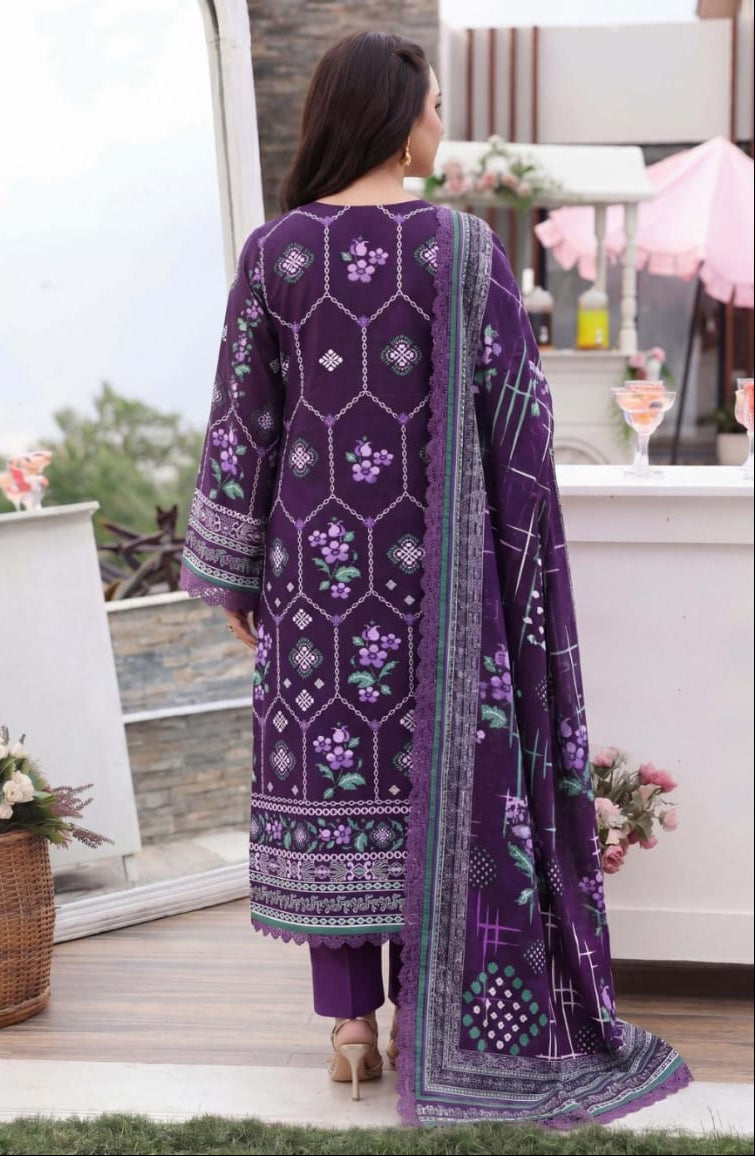 3PC UN-STITCHED LAWN RCL-84
